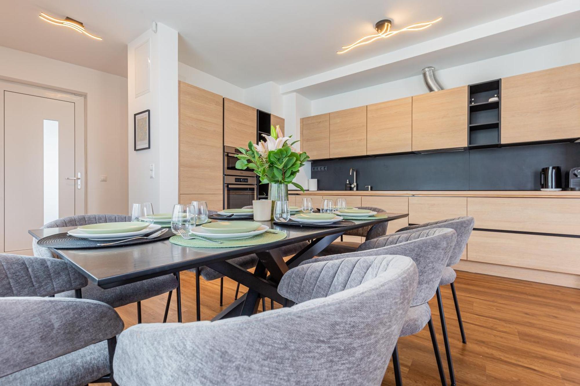 New Penthouse W Double Parking, Panoramic Balcony Apartment Budapest